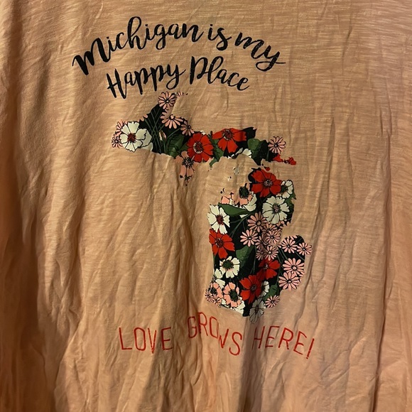 Maurices Pink Michigan Tee Size 1X - Picture 2 of 4